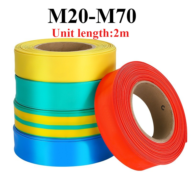 ท่อหดความร้อน 20-70 มม. กันน้ํา ฉนวนสายไฟ เทอร์โมพลาสติก สีพลาสติก
