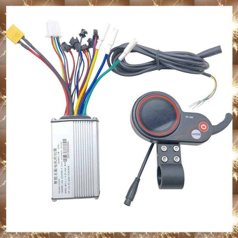 (OKB) สําหรับตัวควบคุมมอเตอร์สกู๊ตเตอร์ไฟฟ้าอุปกรณ์เสริมสกู๊ตเตอร์พร้อมจอแสดงผล LCD แดชบอร์ด TF-100