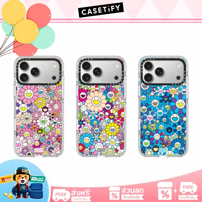 CASETiFY x TAKASHI MURAKAMI FLOWERS BLOOM PHONE CASE ครอบมือถือ（ของแท้ 100 %）