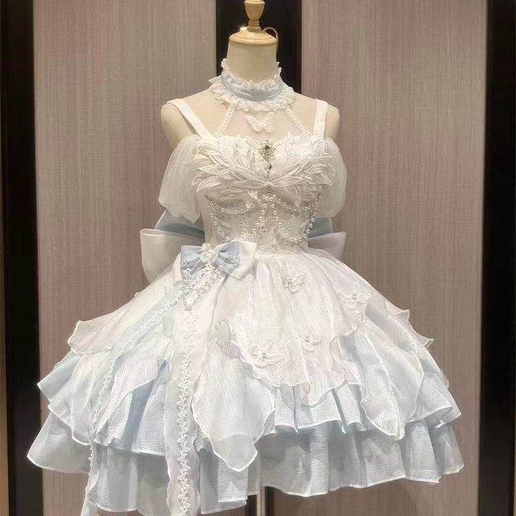 พร้อมสต็อก Swan Lake Daughter Gothic Princess lolita Dress Butterfly lolita Pettiskirt