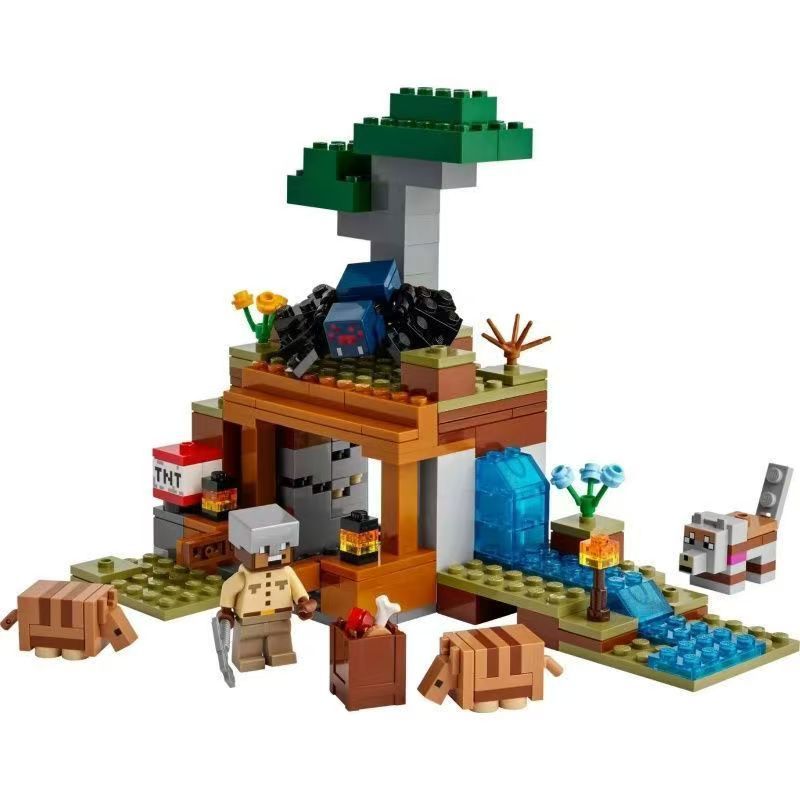 minecraft toy lego minecraft เหมาะสําหรับเลโก้บล็อกตัวต่อ Minecraft 21269 Armadillo Mineral Adventur