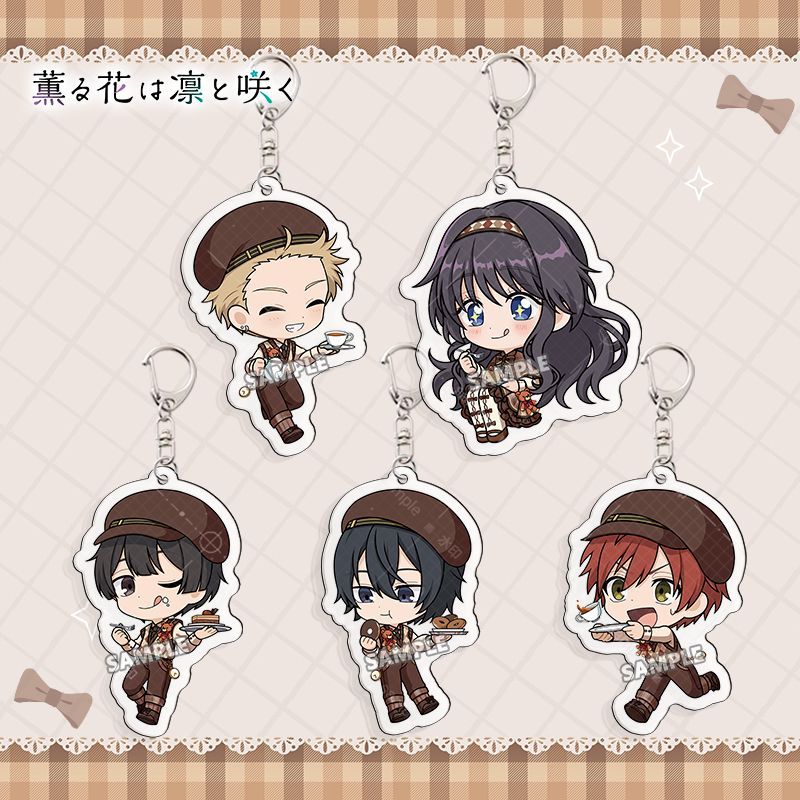 Kaoru Hana Wa Rin ถึง Saku กาแฟอะนิเมะพวงกุญแจ Tsumugi Rintaro อะคริลิคพวงกุญแจ Waguri Kaoruko Key แ