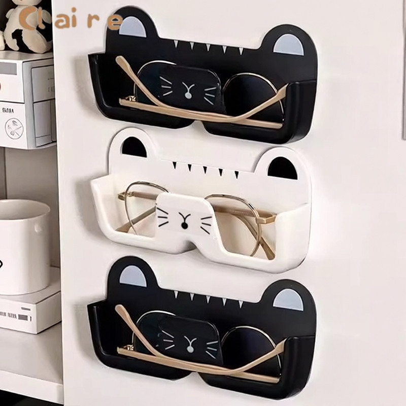 ที่วางแว่นตาติดผนังไม่มีสว่านกาวแว่นตาออแกไนเซอร์ห้องน้ำสำนักงานสำหรับข้างเตียง Claire