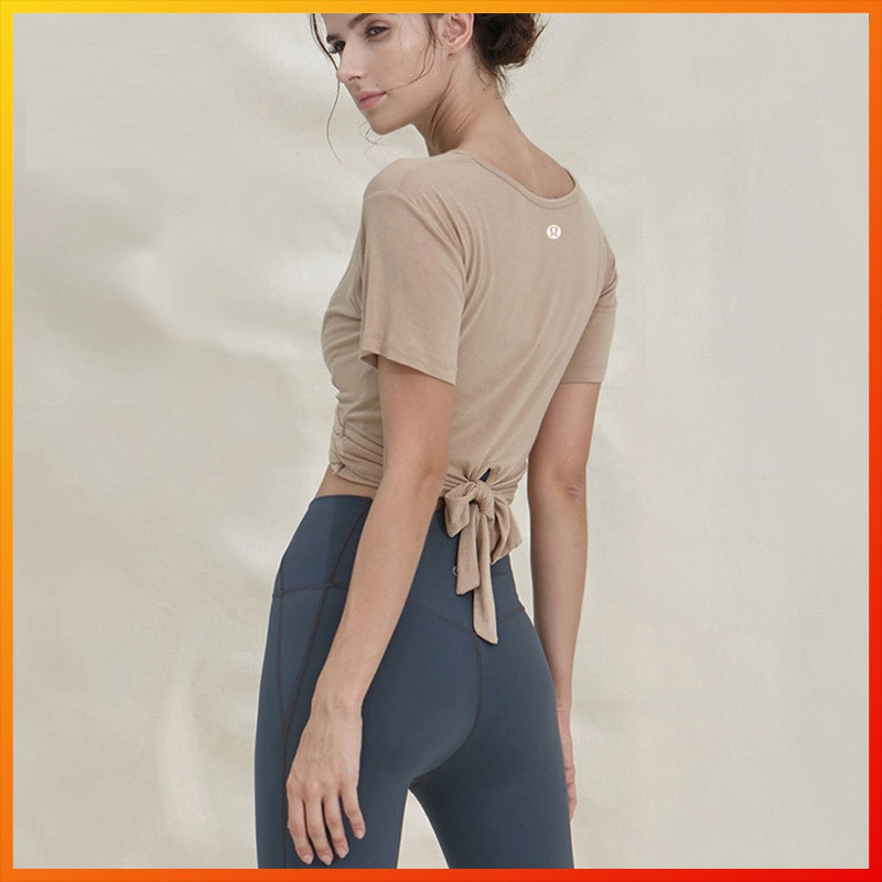 Lululemon New Relaxed Yoga Athletic Short Sleeve Shirt HN94