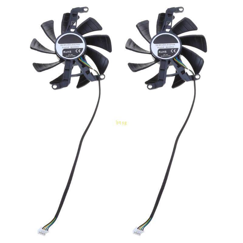 Btsg 2 ชิ้น CFM10012H12SPA 85 มม.สําหรับ GTX1660 Super 1660ti RTX2060 กราฟิกการ์ด