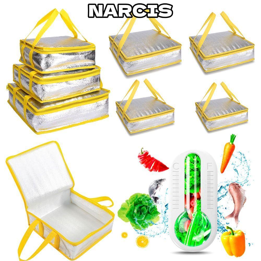 NARCIS Pizza Delivery Bag Folding Delivery Carrier Drink Storage Ice Pack