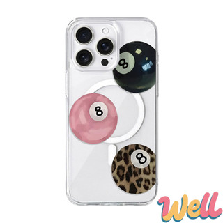สำหรับiPhone เคสiPhoneลายน่ารัก เสริมสร้างแม่เหล็กอะคริลิคใสกระดานแข็งTPUกรอบนุ่มกันกระแทก  iP17 PRO MAX 1114 13 12 15