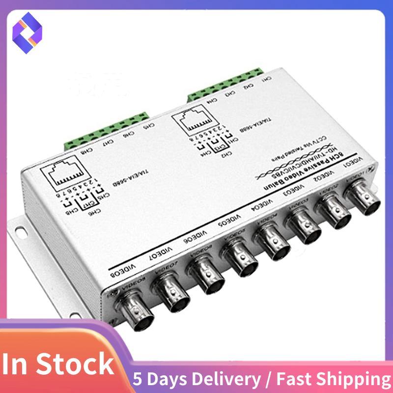 8-CH UTP 720P/1080P HD Passive Video Balun Transceiver,BNC ถึง Cat5/5E/6 RJ45 (T568B) UTP Cable Conv
