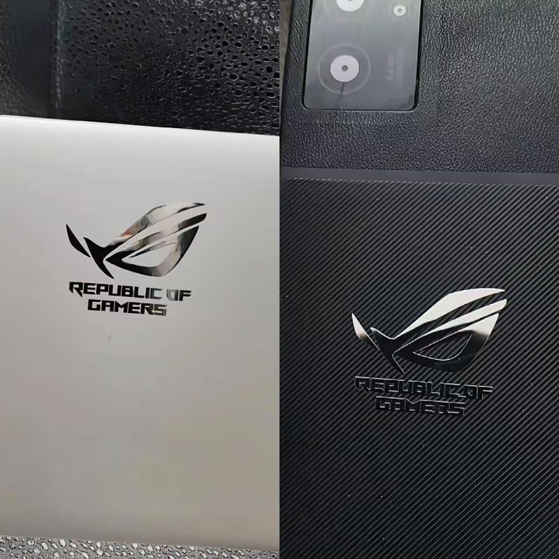 华硕ROG玩家国度装饰金属贴纸笔记本电脑装饰贴潮流手机壳贴纸12.11ASUS ROG Player Country Decoration Metal Sticker Laptop Decoration Sticker Trend Phone Case Sticker 12.11