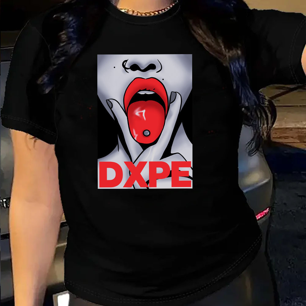 เกาหลีเกาหลี2026พร้อมสต็อกปรารถนาเอบี้การค้าต่างประเทศยุโรปอเมริกันผู้หญิงสวมใส่จดหมายแกะพิมพ์หลวมรอ