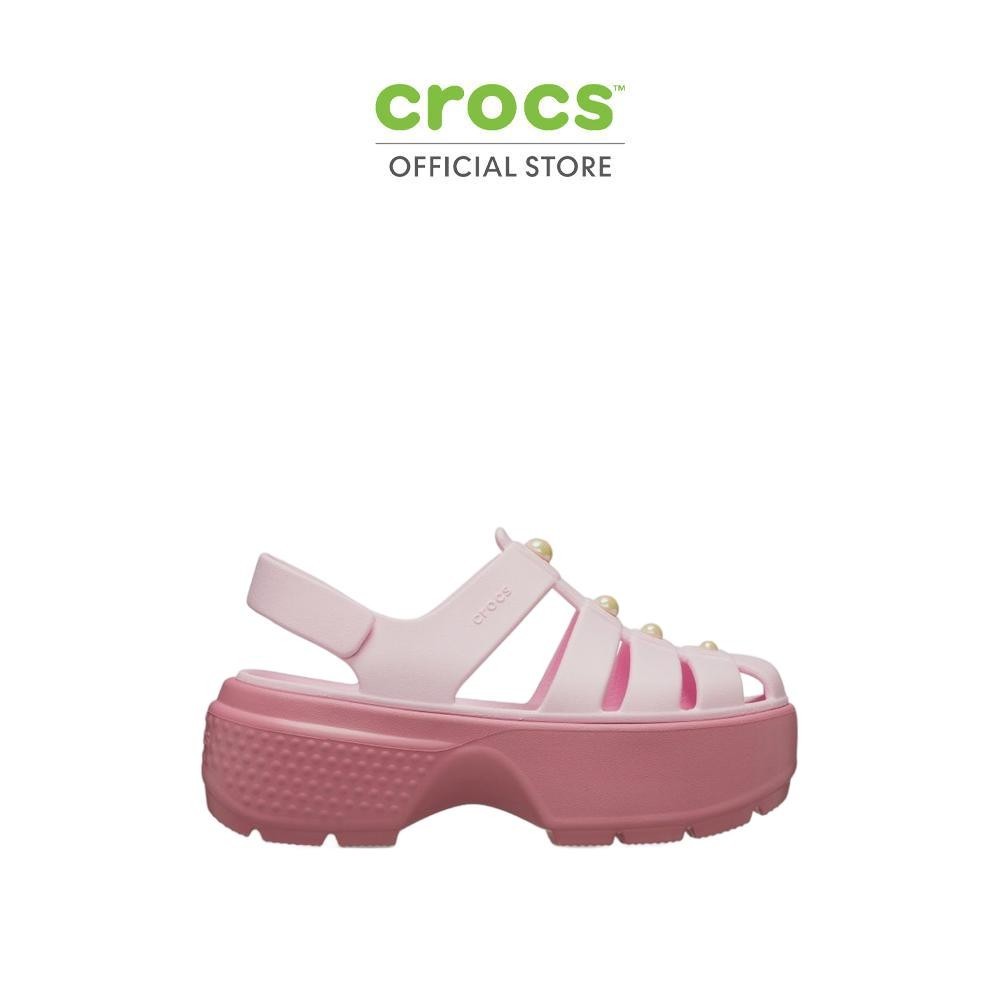 CROCS รองเท้าแตะผู้ใหญ่ STOMP FISHERMAN PEARL SANDAL รุ่น 210979-6XX - ROSETTE