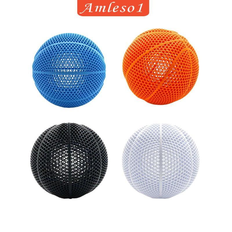 [Amleso1] 3D พิมพ์บาสเกตบอล Airless Basketball Maintenance ลูกบอลกีฬา Resilience สําหรับเด็กในร่มกลา