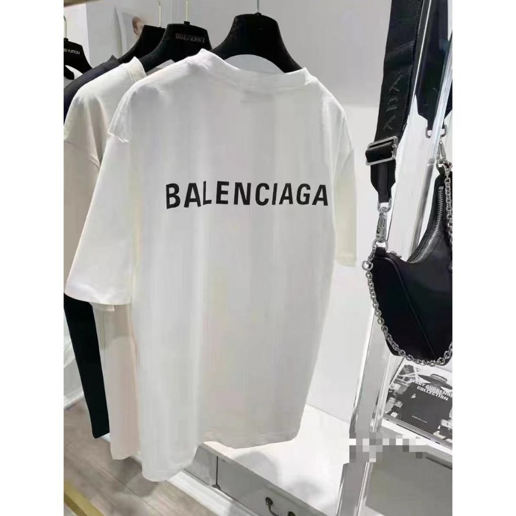 ผลิตภัณฑ์คุณภาพ B*ALENCIAG-A MEDIUM FIT BACK PRINT T-SHIRT