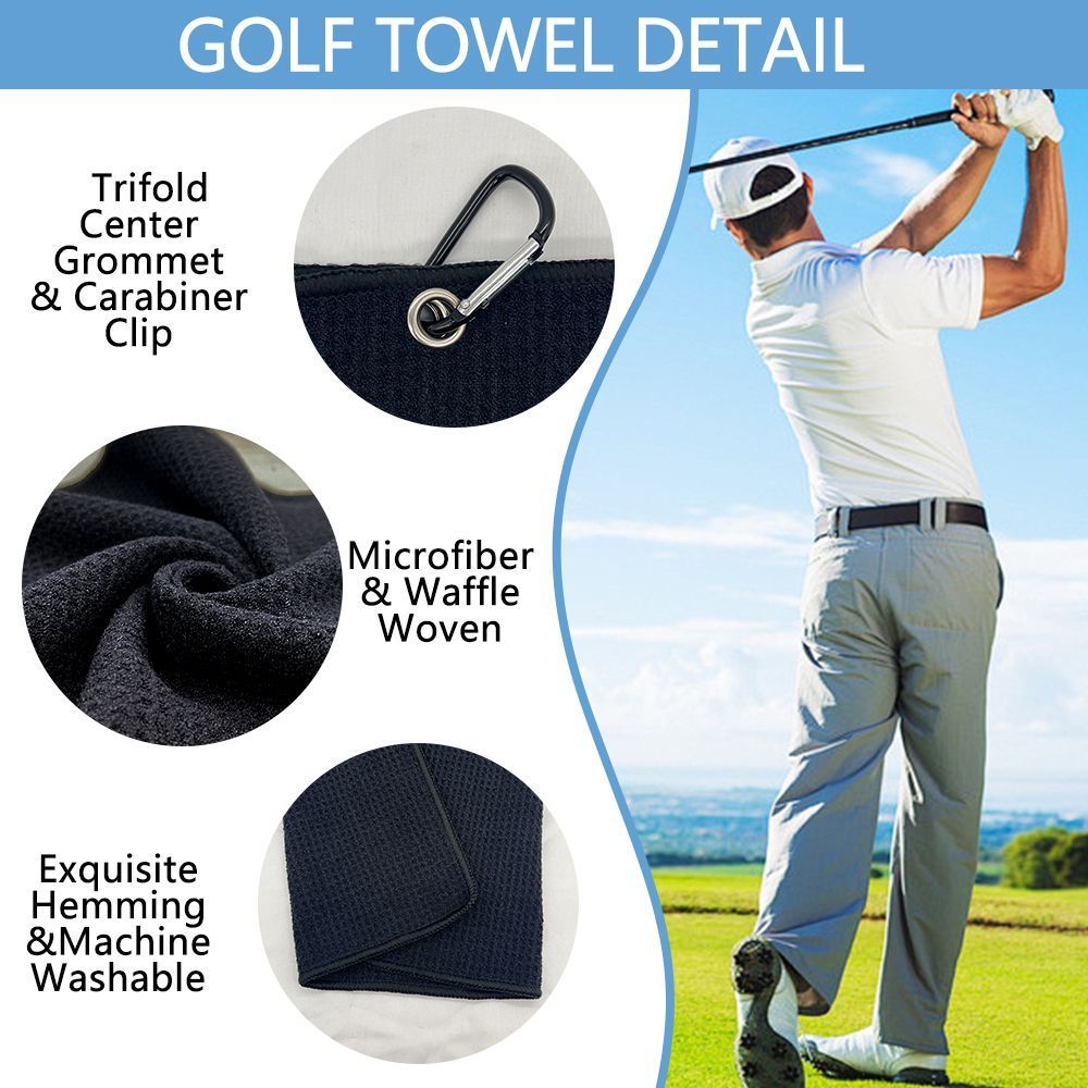 GOLF Towel Malbon Bucket Pattern Waffle Towel ผ้าขนหนูสามพับ GOLF