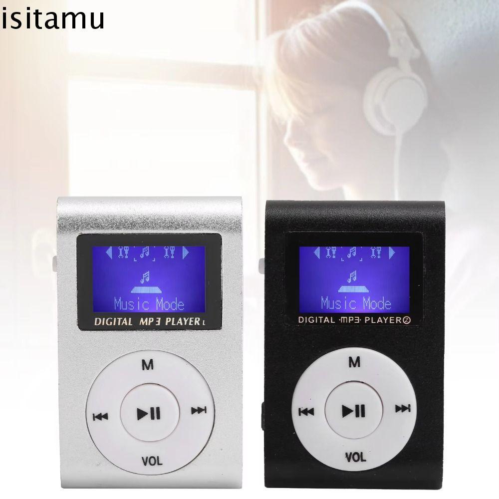 ISITAFT เครื่องเล่น MP3 ขนาดเล็กแบบพกพา, เสียงไม่สูญเสียพร้อมหน้าจอ LCD USB MP3 เครื่องเล่นเพลง, ปุ่มสัมผัสวิทยุ FM รองรับช่องเสียบการ์ด SD TF นักเรียน Walkman กีฬา