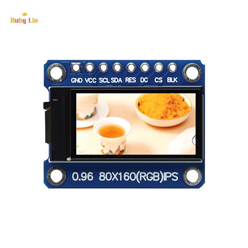 Ruby Lin 0.96 นิ้วจอแสดงผล IPS โมดูล OLED สําหรับ 80*160 65K สีสัน RGB TFT LCD Board ST7735 ST7735 D