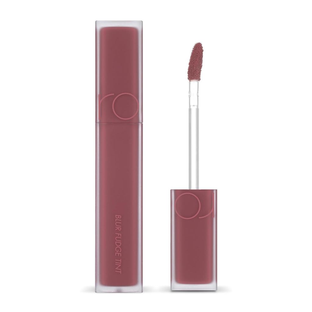 Rom & nd Blur Fudge ลิปกลอส #02 โรซินทัล | Muted Rosy MLBB Velvet Matte Liquid ลิปสติก | ซอฟท์เบลอ ส