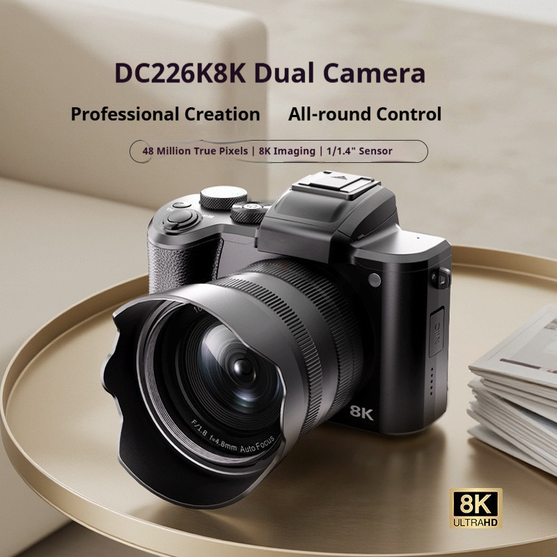 CaMera Store DC226 8K HD กล้องดิจิตอล 18x ป้องกันการสั่นไหวพร้อมแฟลชวิดีโอ Vlog กล้องนักเรียน