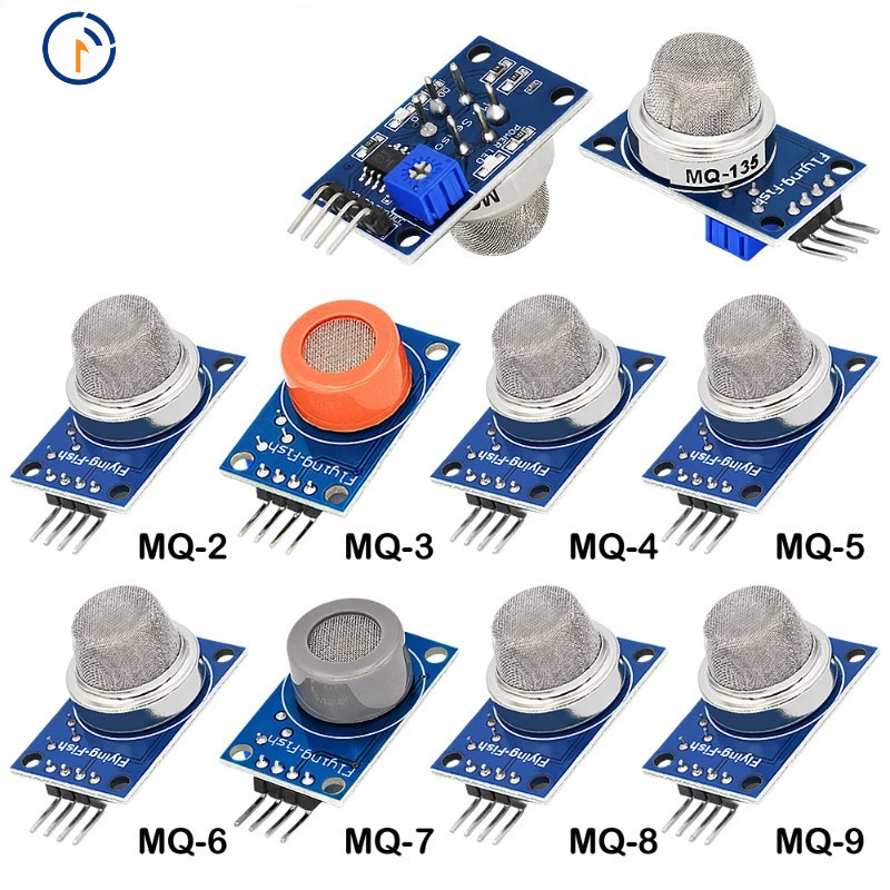 MQ-2 MQ-3 MQ-4 MQ-5 MQ-6 MQ-7 MQ-8 MQ-9 MQ-135 การตรวจจับควัน Methane Liquefied Gas Sensor โมดูลสําห