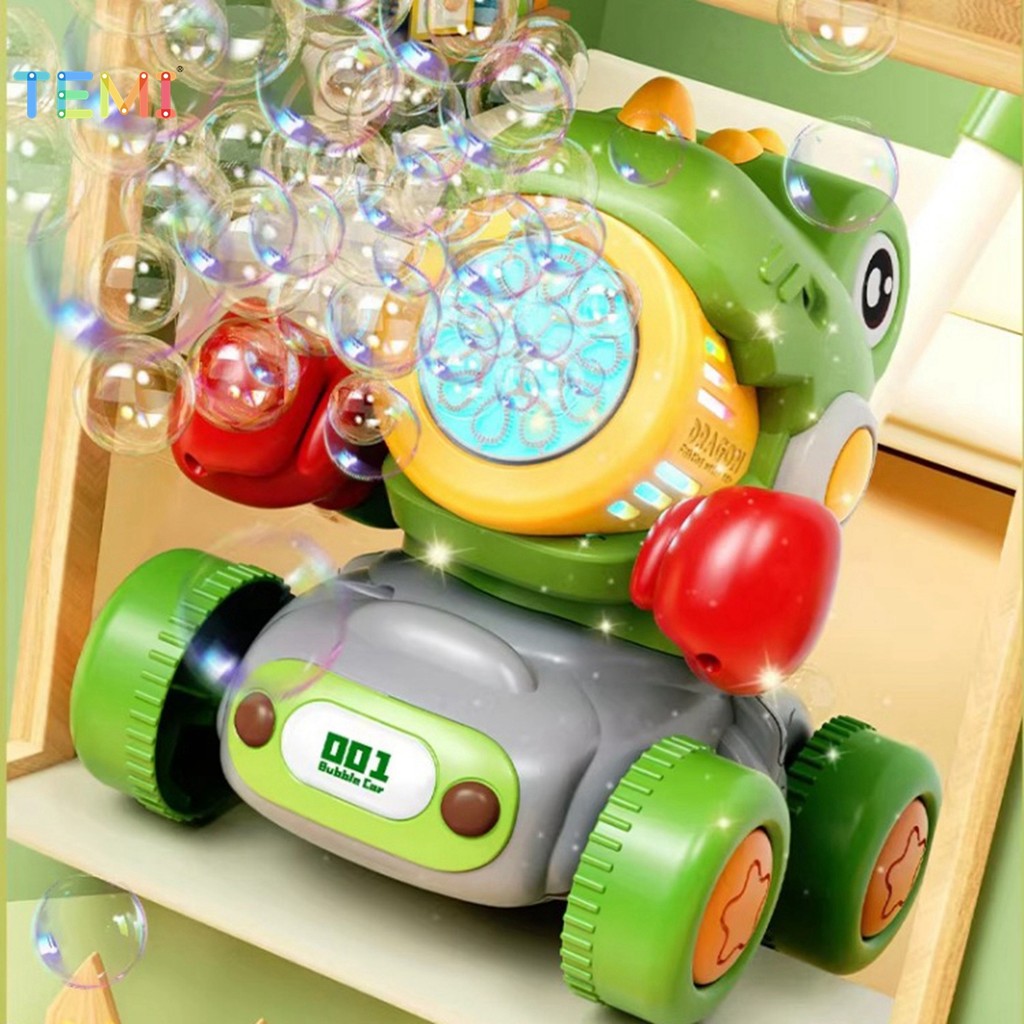 TEMI Bubble Trolley ของเล่นไฟฟ้าอัตโนมัติ LED Light แบบพกพาสําหรับเด็ก