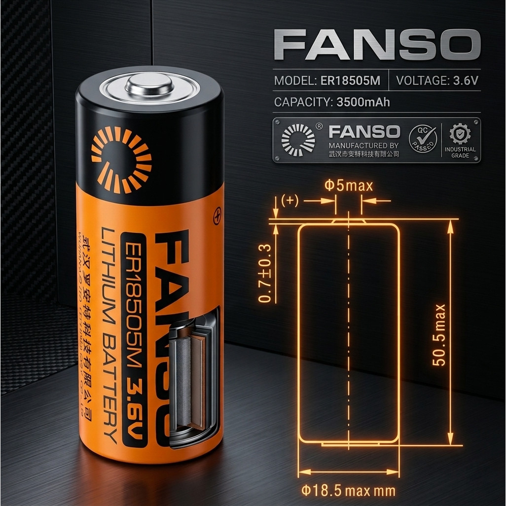 ถ่าน FANSO ER18505M 3.6V lithium battery instrument battery ER18505