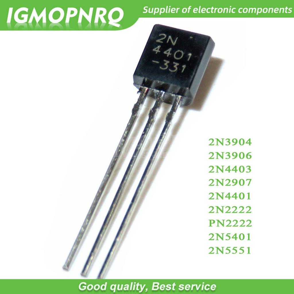 100pcs 2N2222 2N2907 2N3904 2N3906 2N4401 2N4402 2N5087 2N5088 2N5089 2N5401 2N5551 TO-92 TO92 TO92 