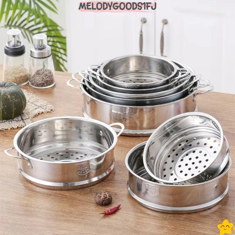 MELODYGOODS1FJตะกร้านึ่ง,304สแตนเลสข้นกรองชั้นวางไอน้ําอาหาร,อเนกประสงค์ใจกว้างปลอดภัยวัสดุ16-32เซนติเมตรท่อระบายน้ําตะกร้าบ้านทําอาหาร