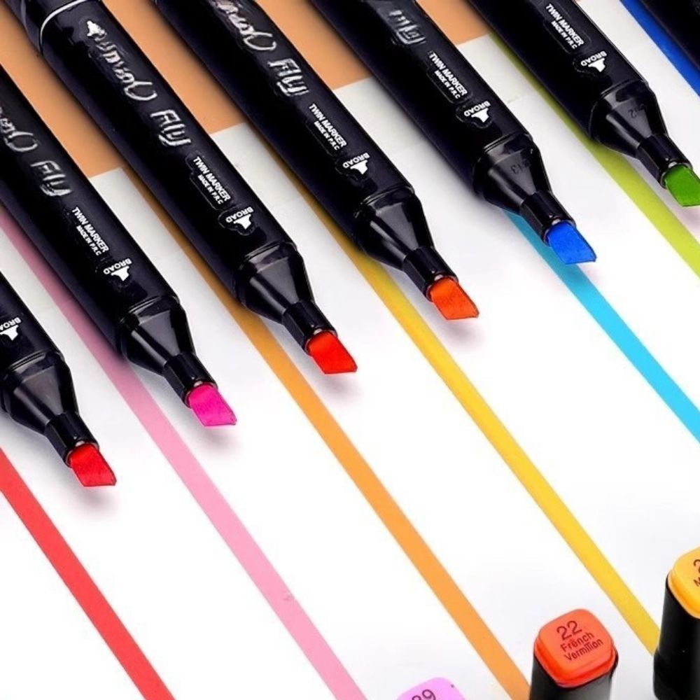ปากกามาร์คเกอร์ Marker สีอะคริลิค 2 หัว สีคมชัด รูปที่ 6