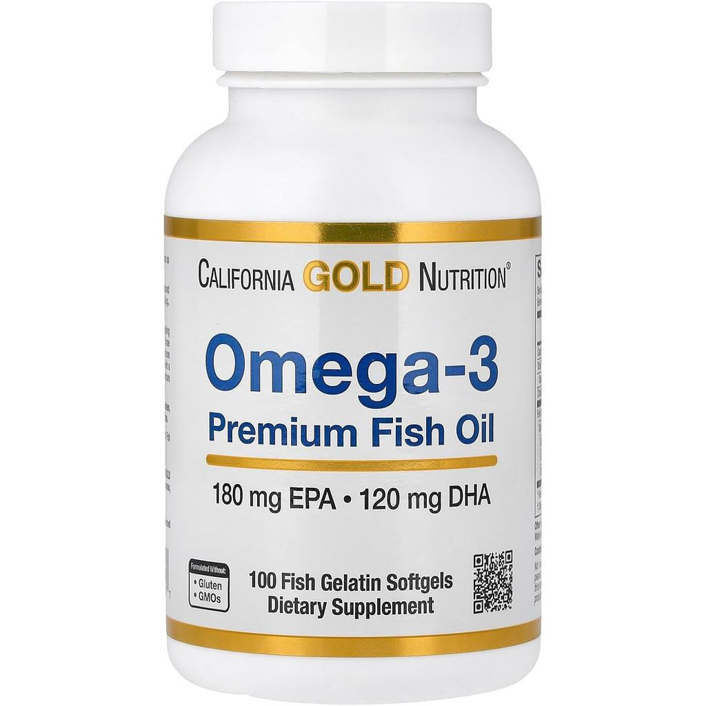 California Golden Nutrition Omega-3 น้ํามันปลาคุณภาพสูง สูตรเข้มข้น มี EPA และ DHA รองรับระบบการเผาผ