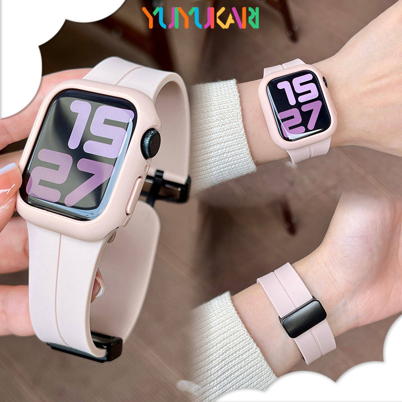 สายรัดซิลิโคนอ่อนสำหรับ for Smartwatch IWatch Apple Watch Ultra SE 3 2 Series 11 10 9 8 7 6 5 4 49 46 44 42 41 40 38 มม