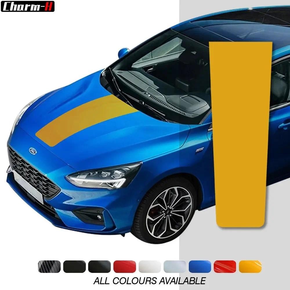 รถ Auto Body Hood Bonnet ฝาครอบลายดัดแปลงสติกเกอร์ตกแต่งกราฟิก Universal เหมาะสําหรับ Ford Focus 1 2