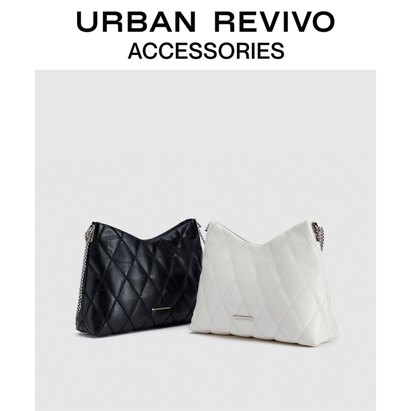 URBAN REVIVO2023 Summer Ladies Fashion Diamond Quilted Shoulder Messenger Bag UAWB32226
