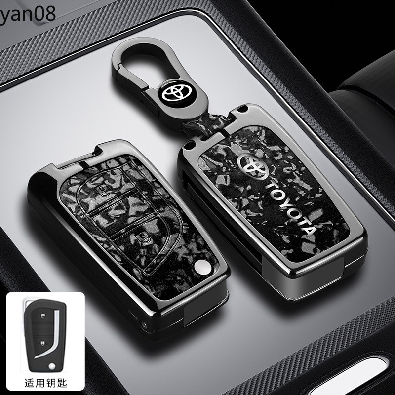 สําหรับ Toyota Hilux Rogue & Revo เดี่ยว Cab/Double Cab / Innova/Fortuner Flip Key โลหะหนังกุญแจรถสําหรับ Toyota Corolla Auris Reiz Avensis Verso Yaris Aygo Rav4 Scion TC IM
