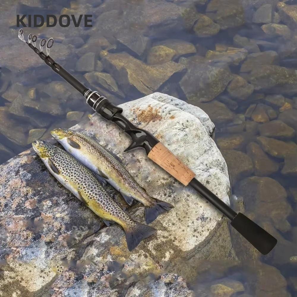 KIDDOVE Spinning Telescopic Fishing Pole, Telescopic Design Casting Fishing Pole, Spinning Pole แบบพ