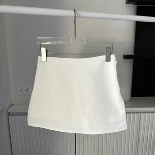 🤍 ส่งไวจากไทย✨ Skirt Pants กระโปรงกางเกงเอวต่ำ มีกางเกงด้านใน ผ้าเปเป้ ทรงสวย ใส่สบาย กระโปรงขาสั้น