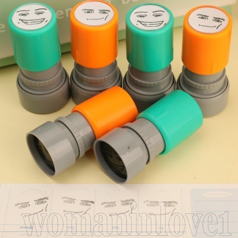 Quirky Emoji Press-Type Journal Stamp - แสตมป์ Self-Inking ตราประทับเด็กของเล่น - แสตมป์การ์ตูน - คร