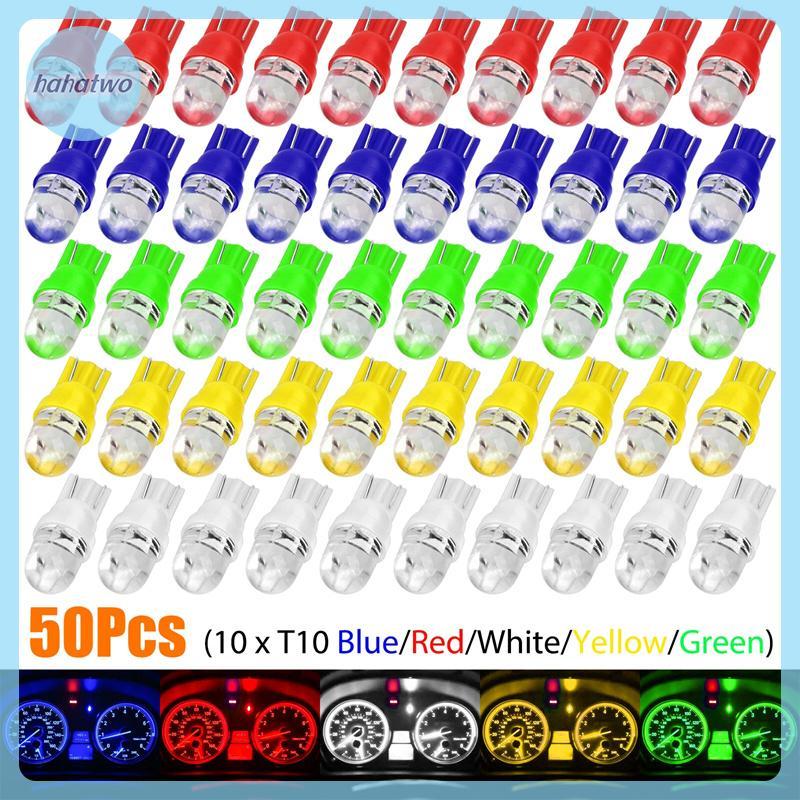 Ha 50PCS T10 194 168 2825 LED Speedometer เครื่องมือ Gauge Cluster Dash หลอดไฟ VN