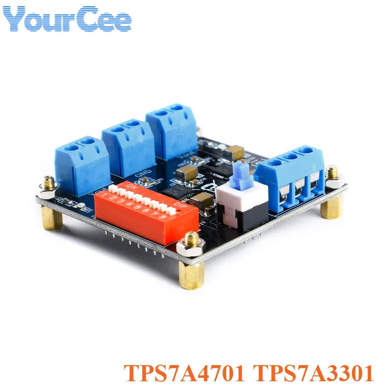 TPS7A4701 TPS7A3301 โมดูลไฟเชิงเส้น Ultra Low Ripple แหล่งจ่ายไฟเชิงบวกและลบ UV Ripple Board