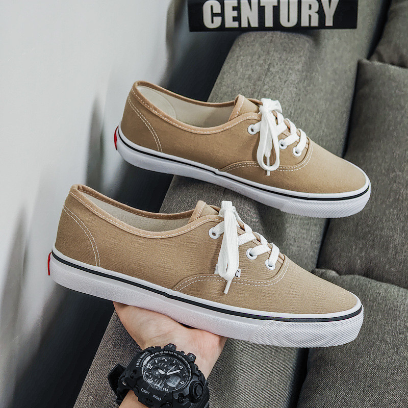 ATA ฤดูใบไม้ผลิฤดูใบไม้ร่วงสไตล์ใหม่ Low-Top Breathable Anti-Slip All-Match รองเท้าผ้าใบคู่