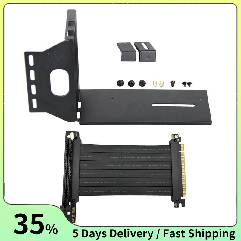 GPU Stand Image Card ที่ยึดแนวตั้งพร้อมสายเคเบิลต่อขยาย PCI Express คงที่ GPU PCI-E วงเล็บแนวตั้งในต