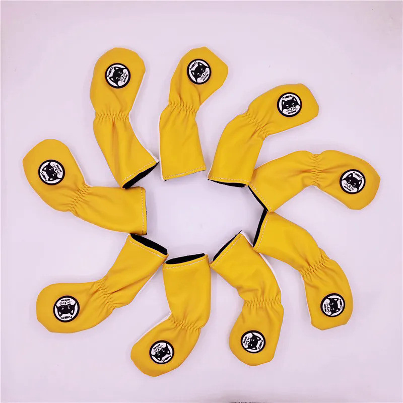 Akita Dog Golf Iron Headcover Embroidery PU Cute Animal Golf Iron Club Covers #4-9PAS 2 Colors Compl