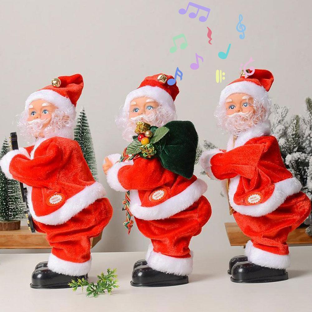 Twerking Santa Claus รูปเขย่าการเคลื่อนไหวเครื่องประดับเดสก์ท็อปงานรื่นเริงสําหรับคริสต์มาส