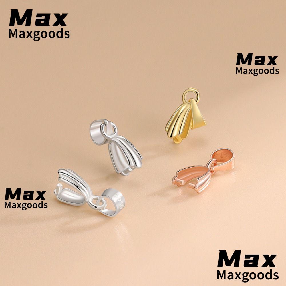 MAXG 3PCS จี้ Clasp เงินสเตอร์ลิง สำหรับสร้อยคอกำหนดเอง และอุปกรณ์เสริม