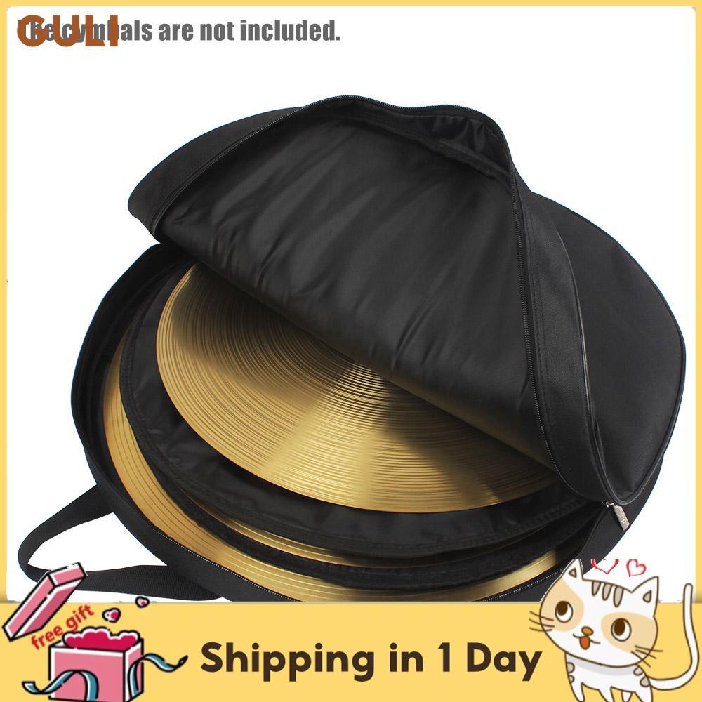 Guli Guli Yinhing Cymbal BAG สีดำ Snare กลองพร้อมช่องด้านในที่ถอดออกได้และสายคล้องไหล่สำหรับ Cymbals