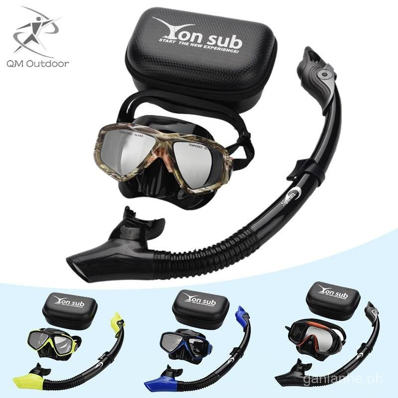 ชุดดําน้ําดูปะการัง แว่นตาดําน้ําดําน้ําลายพรางพร้อมหลอดหายใจกันน้ํา ชุดหน้ากากดําน้ําป้องกันหมอก Y6