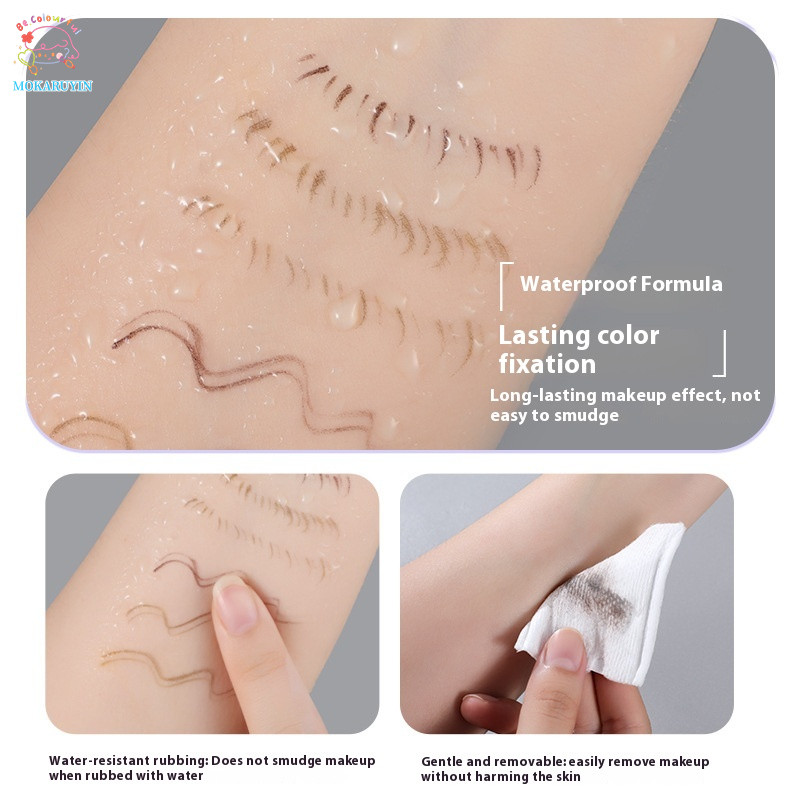 MOKARUYIN AMG ดินสอเขียนคิ้วกันน้ําติดทนนานสําหรับผู้เริ่มต้นสร้างลุคธรรมชาติ