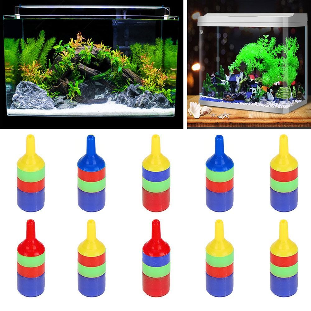 YGBG 10 ชิ้นชุด Aquarium Oxygen Diffuser, Multicolor พลาสติกถังปลา Air Stone, Aquarium อุปกรณ์เสริมลาย Airstone ประสิทธิภาพสูงฟองหิน Aquarium - รูปที่ 7