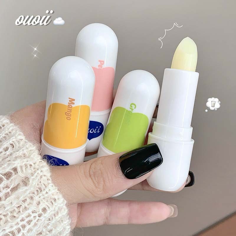 OUOII Lip Care Balm Hydrating Moisturizing Nourishing Lip Care ช่วยลดเส้นริมฝีปาก Exfoliating Lip Ca
