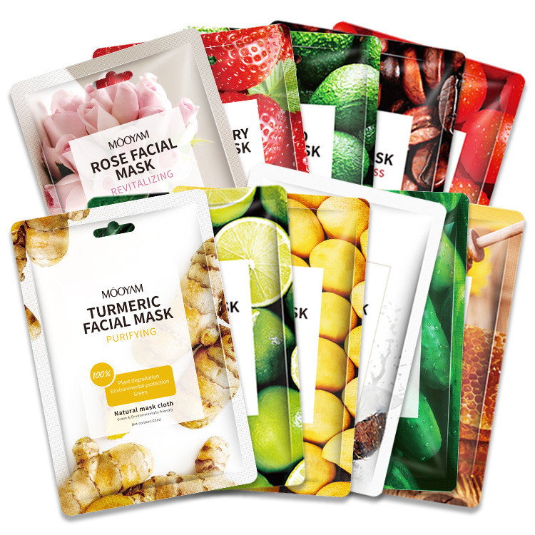 MOOYAM Avocado Rose Moisturizing Mask Patch Ginger Plant หน้ากากทําความสะอาดผลไม้พร้อมสต็อกขายส่ง988