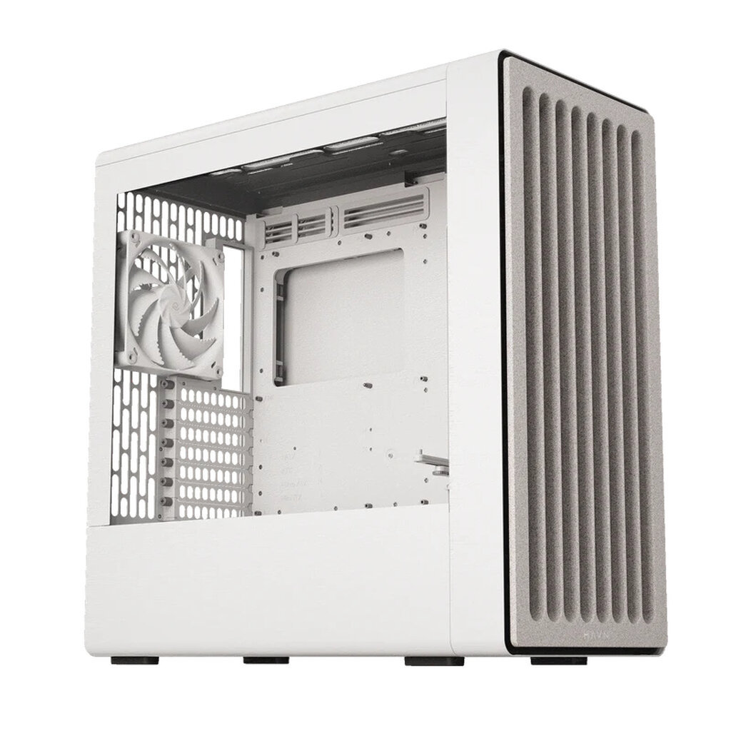 Case HAVN HS360 Flow White Stone-Textured Front Panel E-ATX Mid-Tower